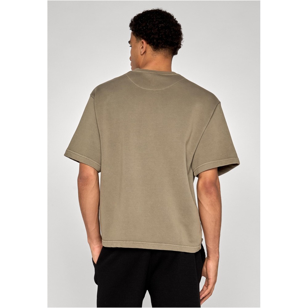 Urban Classics - Heavy Washed Boxy Mens Tshirt - Olive green